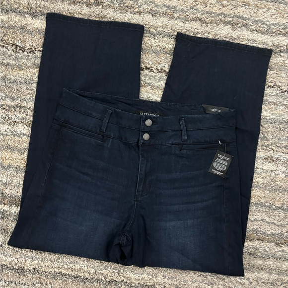 Liverpool The Wide Leg Jeans Sz 14/32 NWT | Liverpool Dark Wash Wide Leg Jeans- - Picture 8 of 16